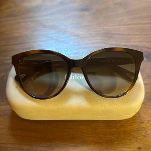 Chloe Brown/Tortise Round Ladies Sunglasses CE767S 218 54